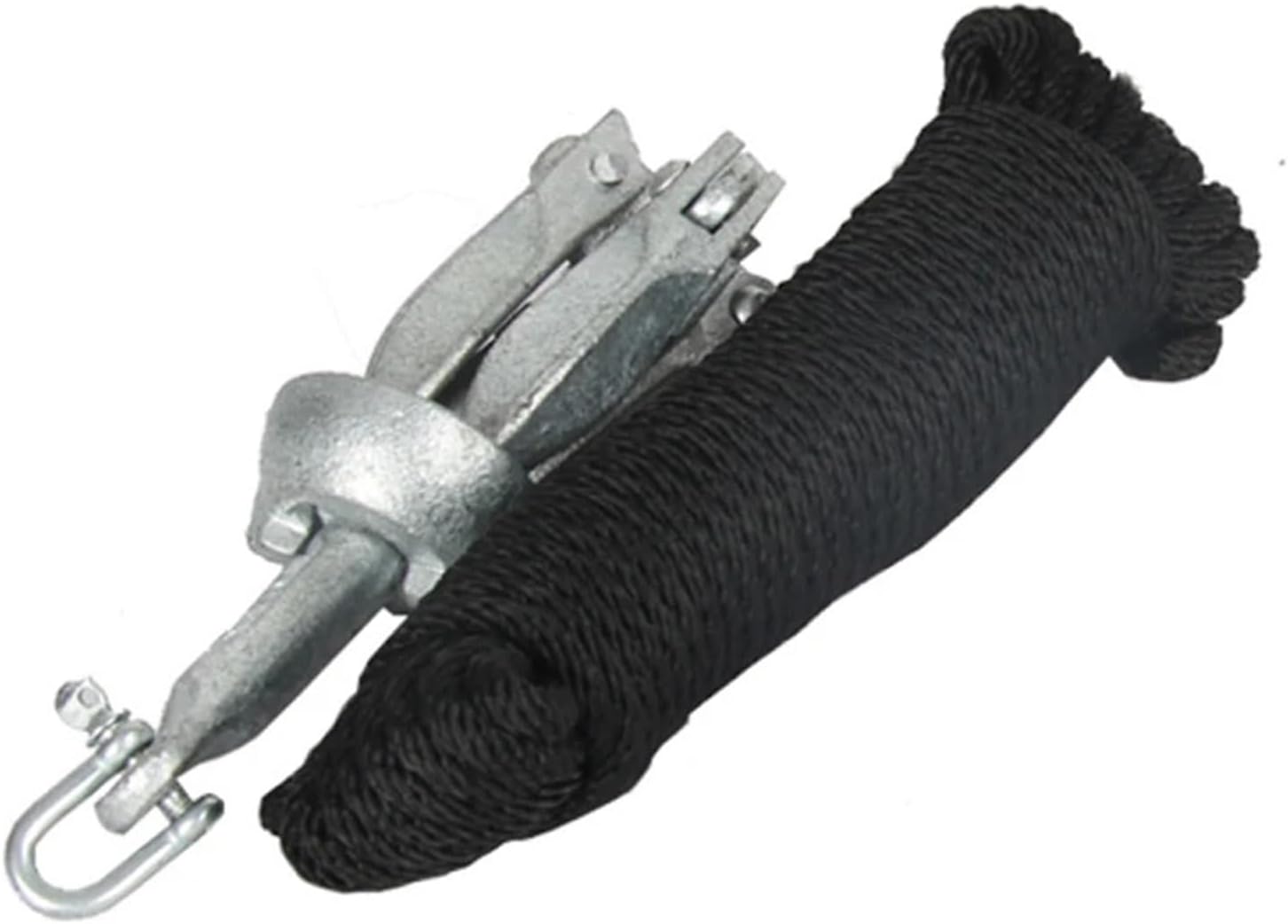 Folding Anchor, Small Mini Metal Anchor for Fishing Boat PVC Inflatable Steel Iron Rope Optional Chain 1.5kg,for Small Boats Canoe Paddle Boards