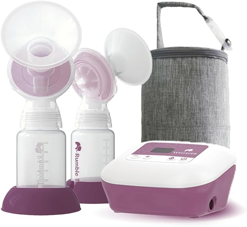 Rumble Tuff Whisper Electric Breast Pump with Flo-1 Collection Kits and Cooler Bag