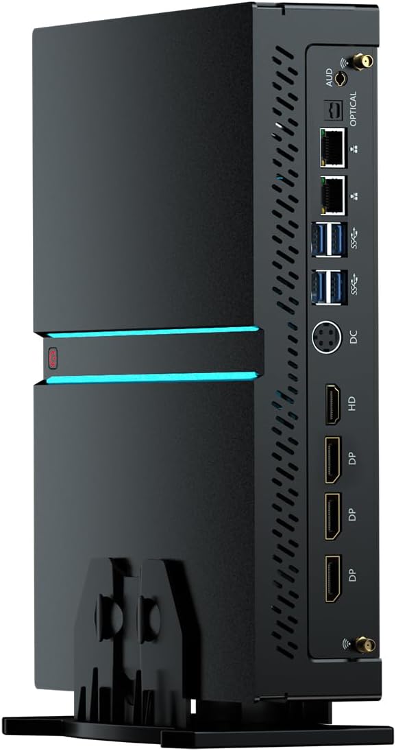 Thdeukoty Mini Gaming Pc Core i9-14900F(up to 5.8GHz) with RTX4070, Small Desktop Computers Win 11 Pro, 16G DDR5 RAM/1T M.2 SSD/WIFI6E/BT5.3/Dual LAN/USB 3.2/8K HDMI DP, Four Display for Game/Design