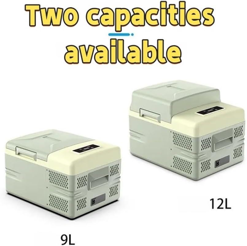Portable Car Freezer, 12 Volt Refrigerator, Compressor Electric Cooler -20℉~20℉, for RV Camper, Pickup, SUV, Van Boat, Camping, Tailgating, Road Trip, Outdoor Travel(10.4in)
