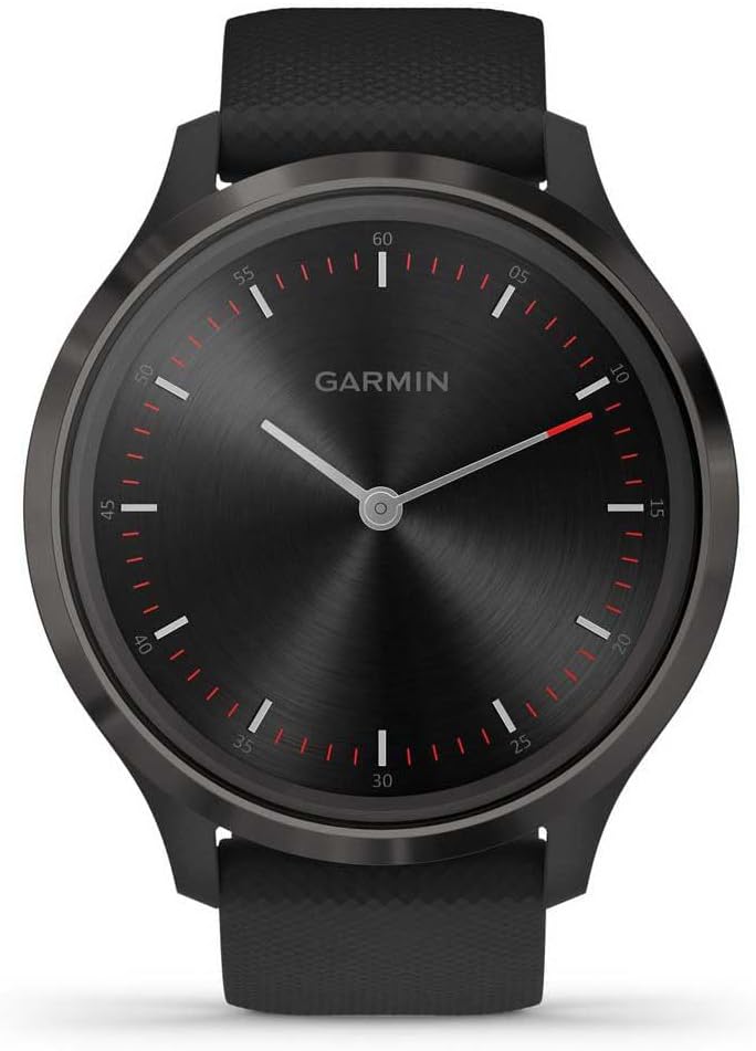 Garmin vivomove 3, Hybrid Smartwatch with Real Watch Hands and Hidden Touchscreen Display, Black