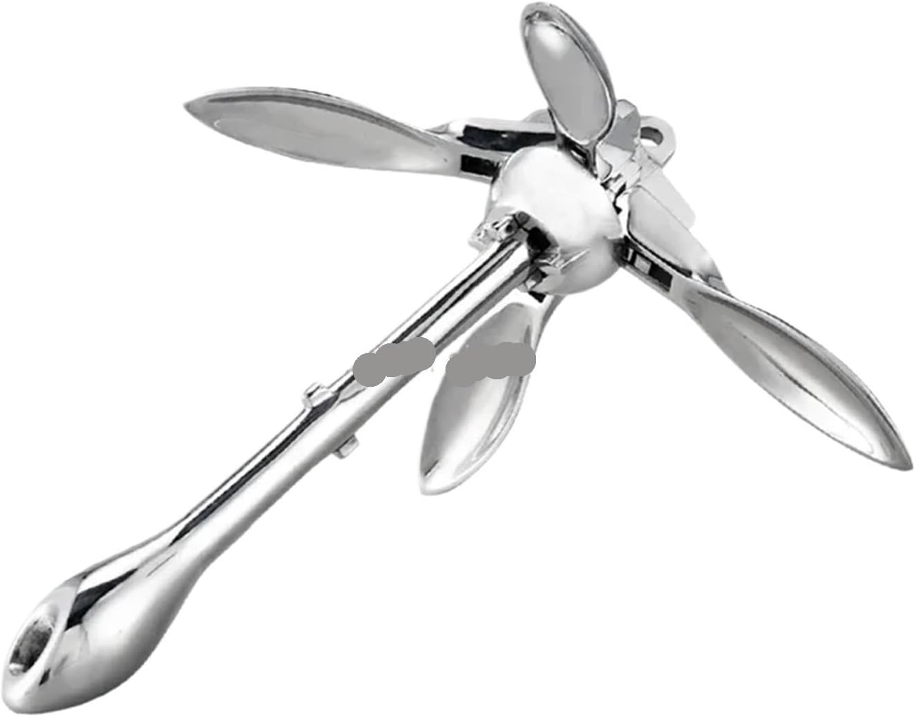 Folding Anchor, Stainless Steel Mirror Polished Yacht Parts 316 Grapnel Anchor,for Small Boats Canoe Paddle Boards