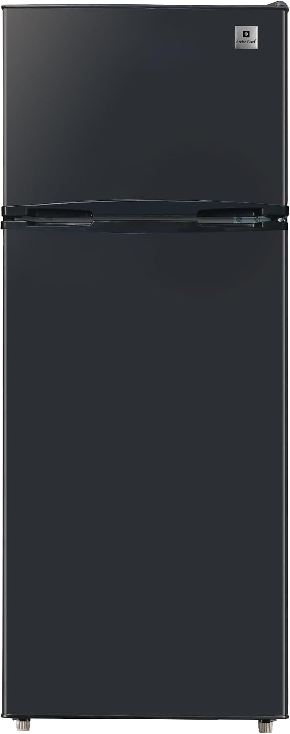 ARCTIC CHEF ACFR741BLACKAMZ6COM Apartment Size-Top Freezer-2 Door Fridge-Adjustable Thermostat Control-Black-7.5 Cubic Feet