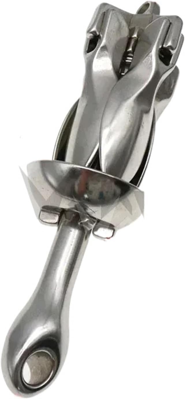 Folding Anchor, 1.5KG Folding Anchor Grapnel Boat for Small Craft and Dinghies Collapsible,for Small Boats Canoe Paddle Boards