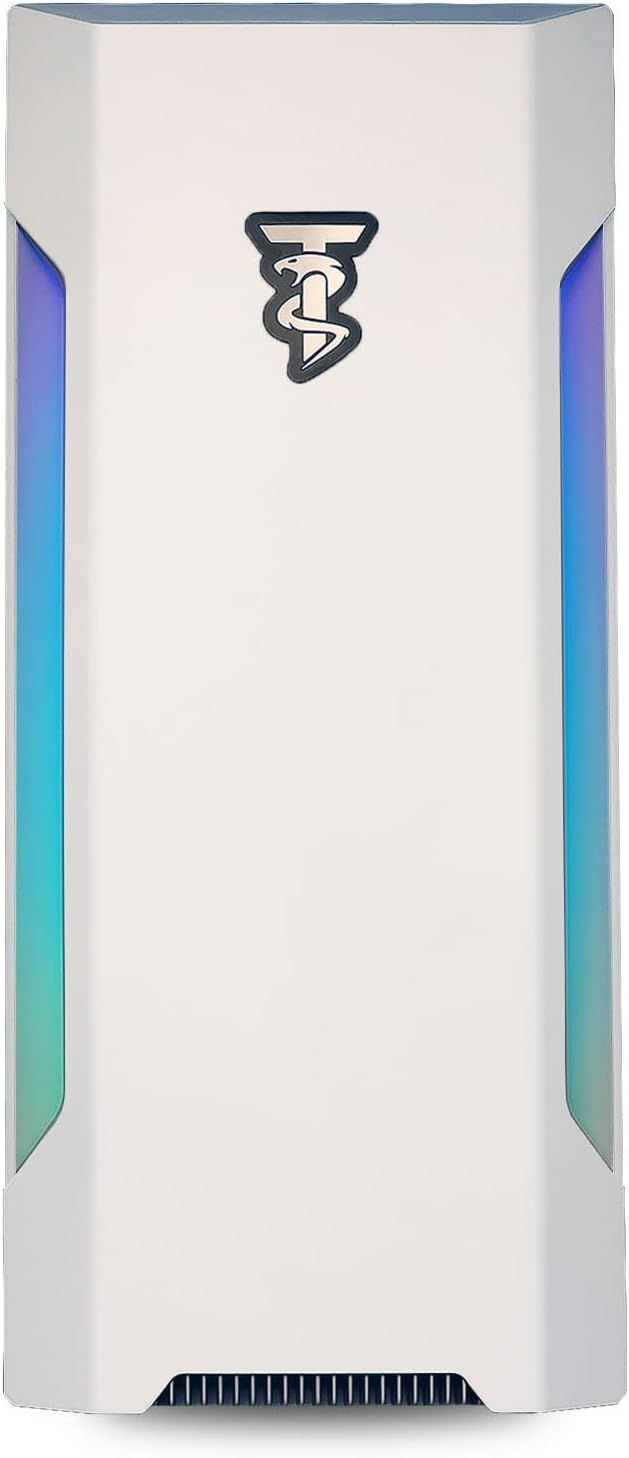 ViprTech Avalanche 2.0 Gaming PC - AMD Ryzen 7 (8c/16t 4.1Ghz Turbo), AMD RX 580 8GB, 16GB DDR4 RAM, 512GB SSD, RGB, WiFi, Prebuilt Computer Desktop Tower, White