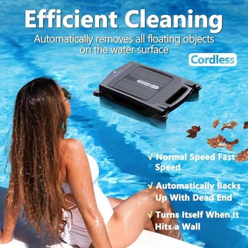Pool Cleaning Robot, Automatic Pool Vacuum Cleaner, Cordless Robot Pool Cleaner, Smart Dual-Charge Long-Endurance Robot