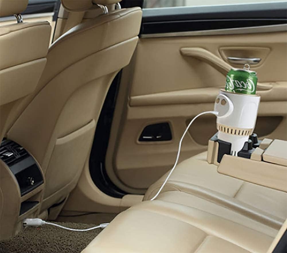 Electric cooler Home Car Cup Cooler Warmer Quick Electric Cooling Cup Portable Dormitory Cooling and Heating Fast Cooling Cup 2 In 1 Electric Beverage Bottle Cooler for Office/Road Trip