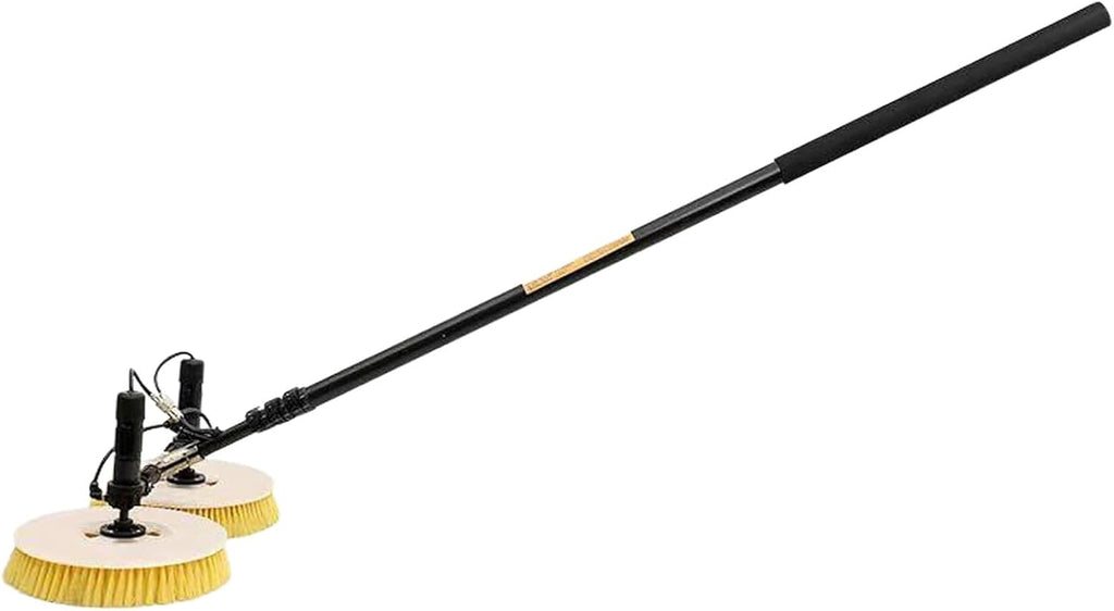 Automatic Solar Panel Cleaning Brush Kit, Extendable Water Fed Brush for Windows & Pools, Electric Glass Cleaner for Outdoor Use, 5.5M Long Reach for Efficient Cleaning
