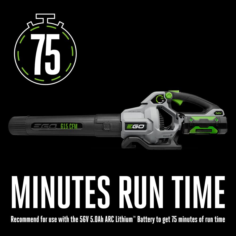 EGO POWER+ Leaf Blower, Cordless Electric 615 CFM, Battery and Charger Not Included - LB6150