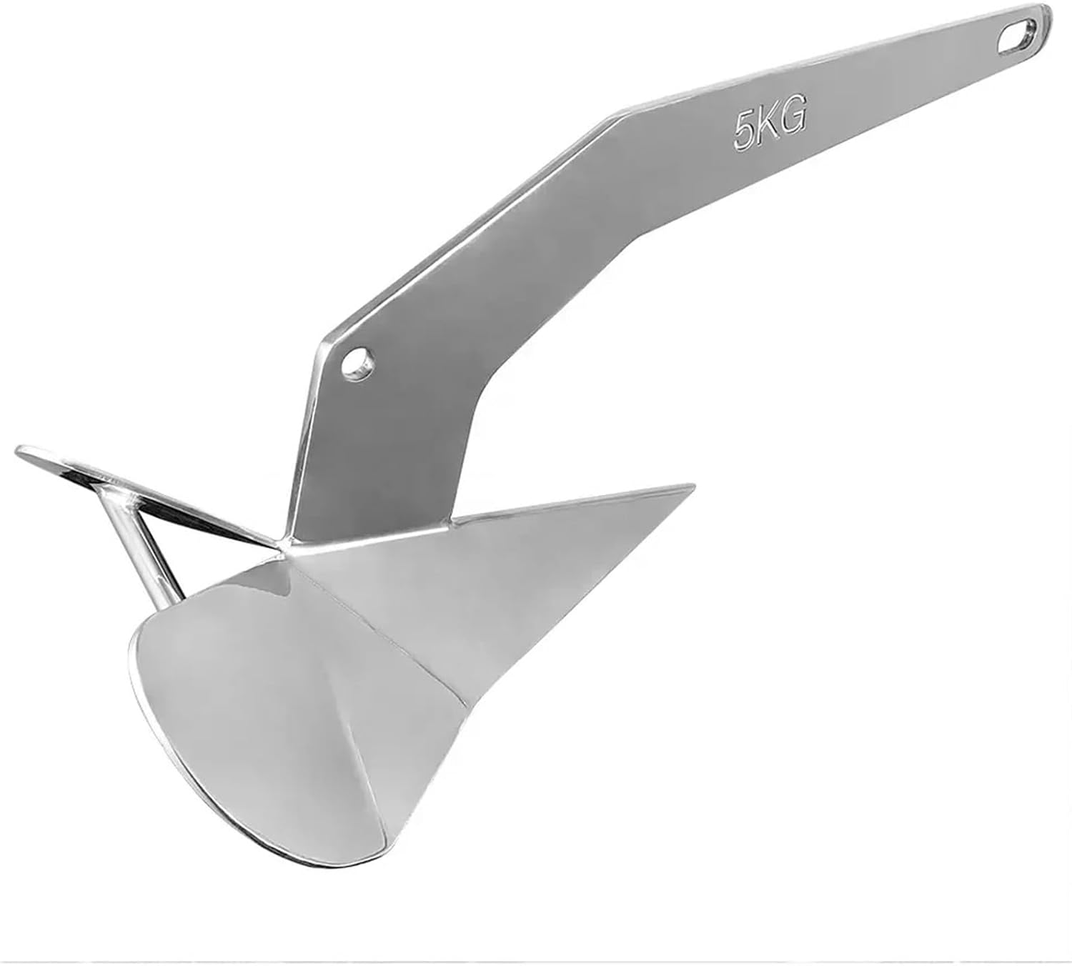 Folding Anchor, Mirror Polished 3KG Boat Anchor Marine Hardware Accessories,for Small Boats Canoe Paddle Boards