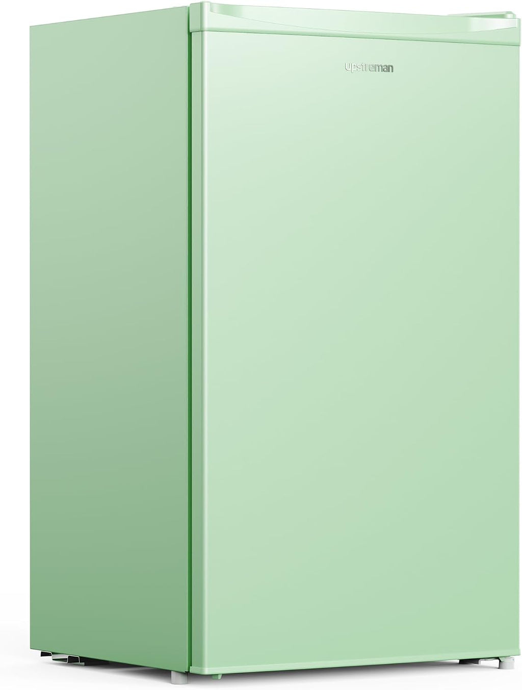 Upstreman 3.2 Cu.Ft Mini Fridge with Freezer, Single Door Mini Fridge, Dorm Fridge, Adjustable Thermostat, Mini Refrigerator for Bedroom, Office, Dorm, Green-BR321