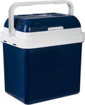 Car Refrigerator, Electric Cooler & Warmer with Handle 24 Liter Capacity Portable Thermoelectric Fridge for Car, RV, Truck, Van, Boat for Camping, Travel, Fishing Outdoor,B