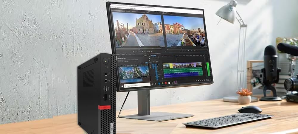 Lenovo ThinkCentre M720Q Tiny Desktop Computer PC, Intel Core i5-8400T up to 3.3GHz, 8GB RAM, 256GB SSD, USB Wi-Fi, Keyboard & Mouse, HDMI, Type-C, Windows 11 Pro (Renewed)