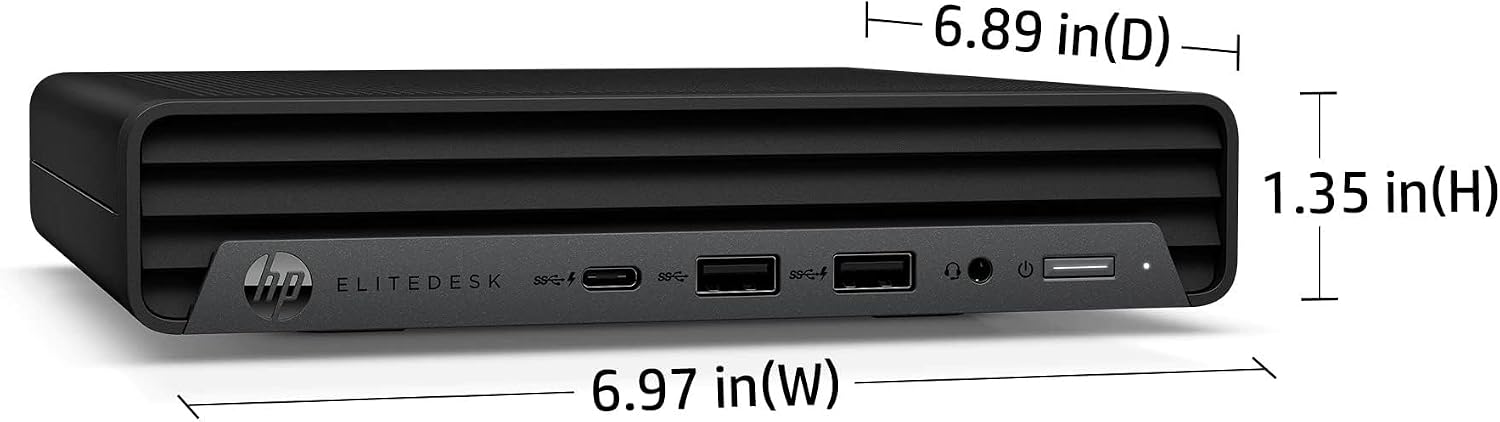 HP EliteDesk 800 G6 Mini Desktop Business Computer, Core i5-10500T Processor, 16GB RAM, 1TB PCIe SSD, RJ-45, Displayport, SUB KB & Mouse, Wi-Fi, BT, Windows 11 Pro (Renewed)