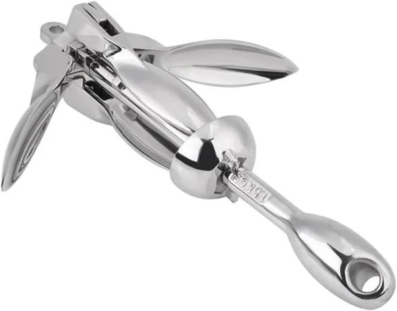 Folding Anchor, 316 Stainless Steel Folding Grapnel Boat Anchor Boating Accessories 4 Claw Yacht,for Small Boats Canoe Paddle Boards