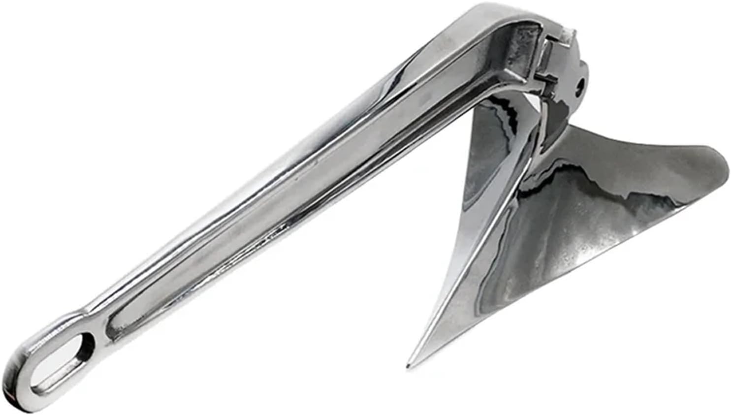 Folding Anchor, Marine High Polished Stainless Steel Heavy Anchor 5kg Boat Plough Ship,for Small Boats Canoe Paddle Boards