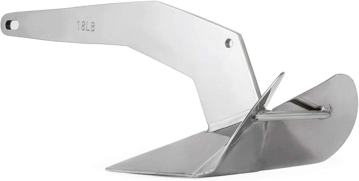 ISURE MARINE Stainless Steel Delta/Wing Style Boat Anchor Heavy Duty Triangular Anchor 11lb / 13lb / 16lb /17.5lb / 22lb / 33lb / 35lb Wing Style Triangle Anchor
