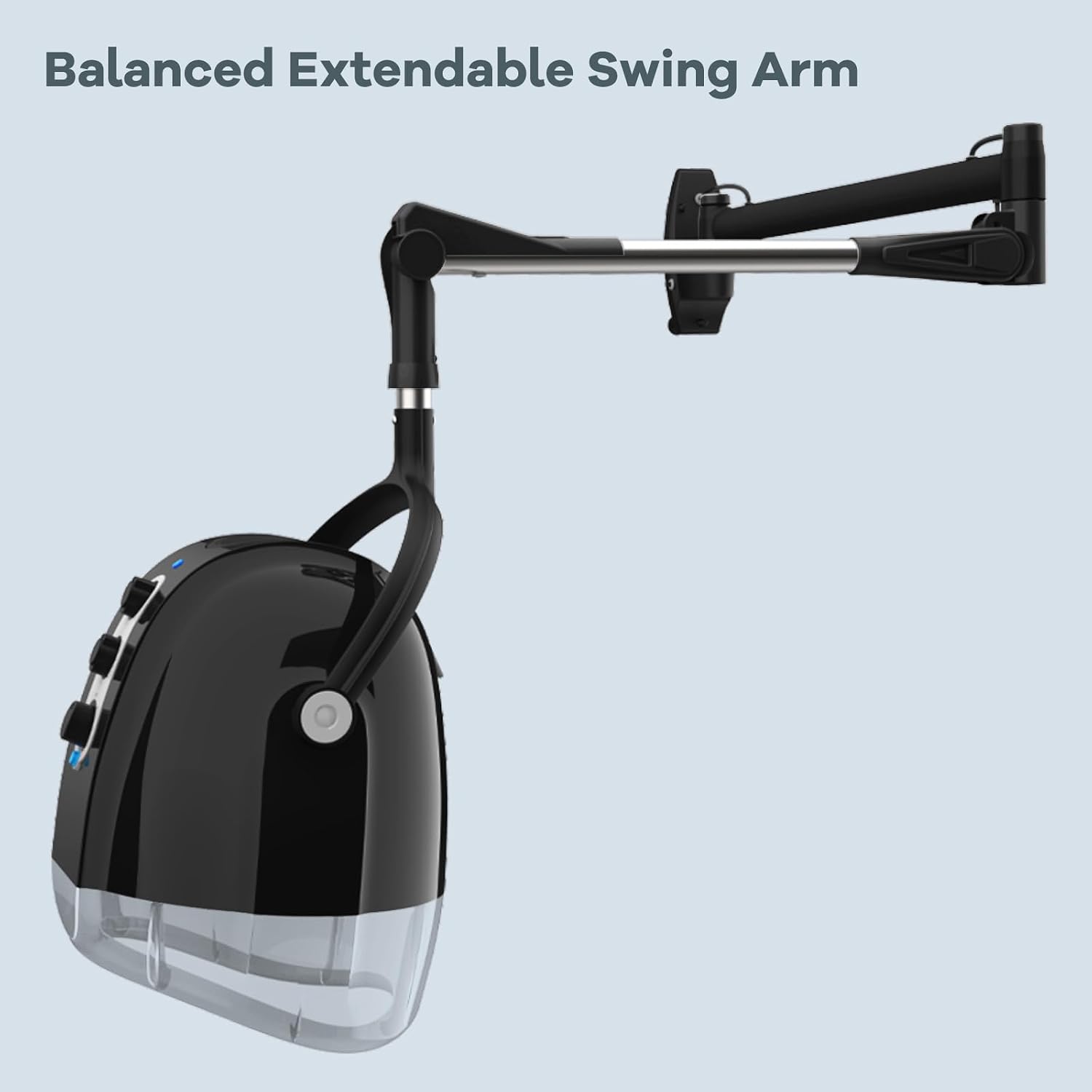 SyyBhb Wall Mount Hooded Salon Hair Dryer, Professional Ionic Hair Color Processor, Temperature & Drying Adjustable, 60-Minute Timing, 52' Extendable Arm, 25lbs Installed on Load Bearing Wall