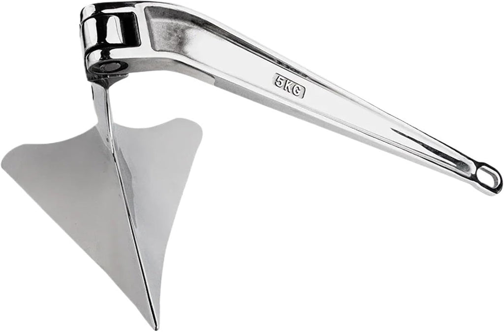 Folding Anchor, Boat Anchor Marine Hardware Accessories High Polished 316 Stainless Steel,for Small Boats Canoe Paddle Boards