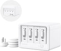 Gitryin 12-in-1 Desktop Charging Station with 4 Retractable Wall Chargers, 40W USB-C Power Strip with 4 AC, 4 USB C, 4 Type-C 33.5in Cables, Extension Cord with 1020J Surge Protection for Home Office