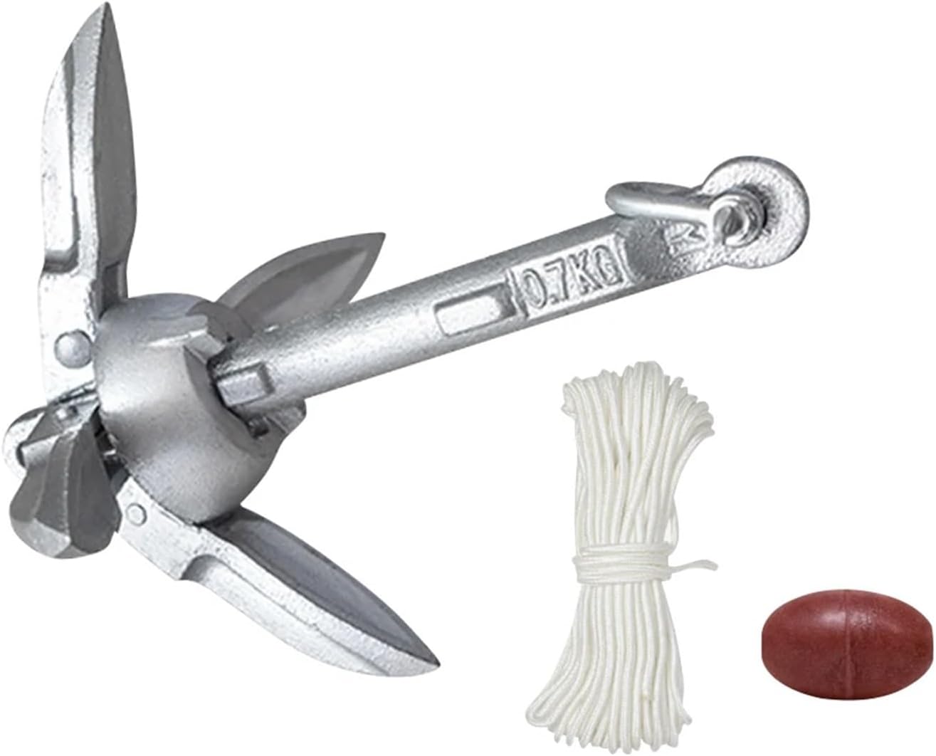 Folding Anchor, 1.5KG Grapnel Anchor Marine Rope and Buoy Boat,for Small Boats Canoe Paddle Boards