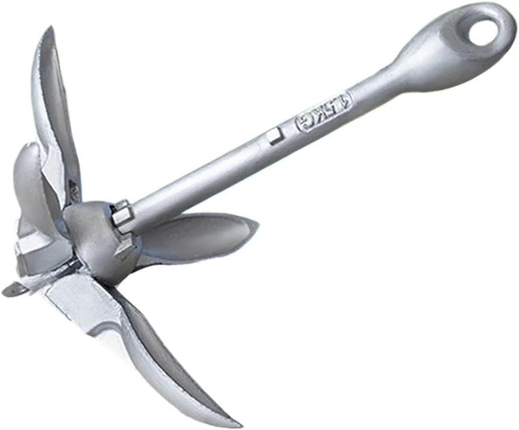 Folding Anchor, 0.7/1.5KG Grapnel Anchor Folding Marine Rope and Buoy Boat,for Small Boats Canoe Paddle Boards