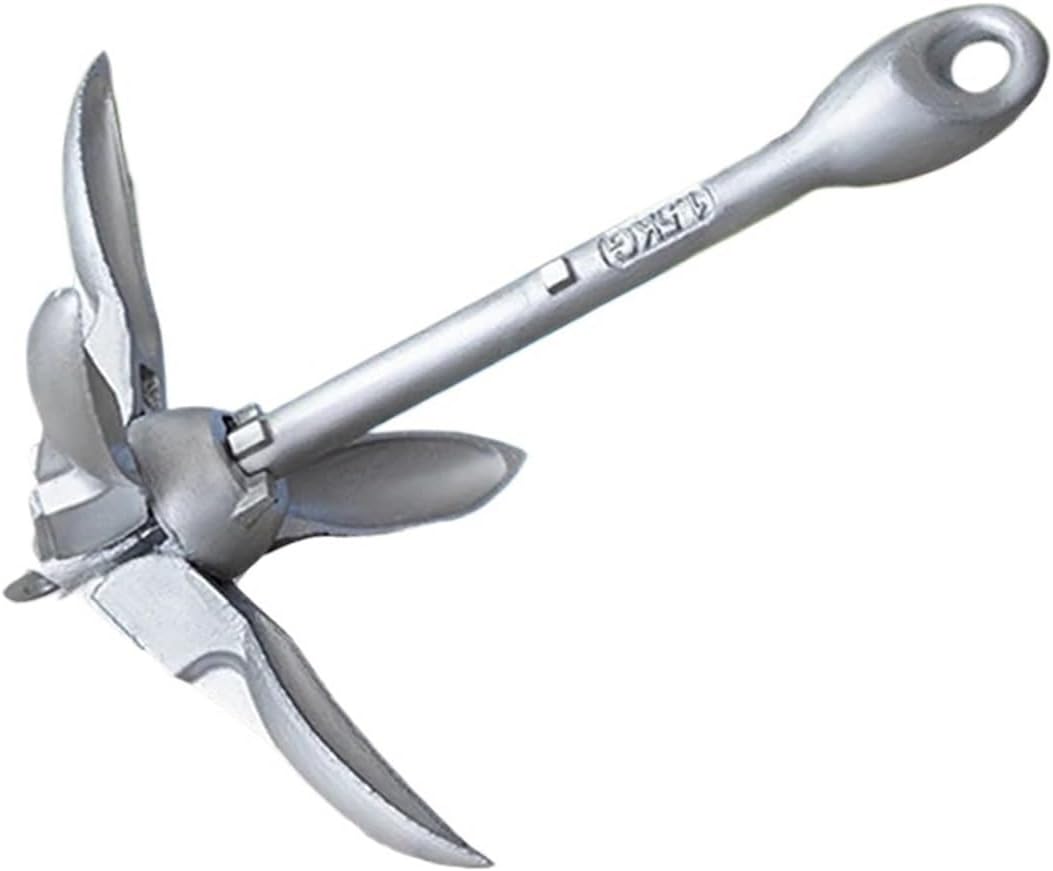 Folding Anchor, 0.7/1.5KG Grapnel Anchor Folding Marine Rope and Buoy Boat,for Small Boats Canoe Paddle Boards