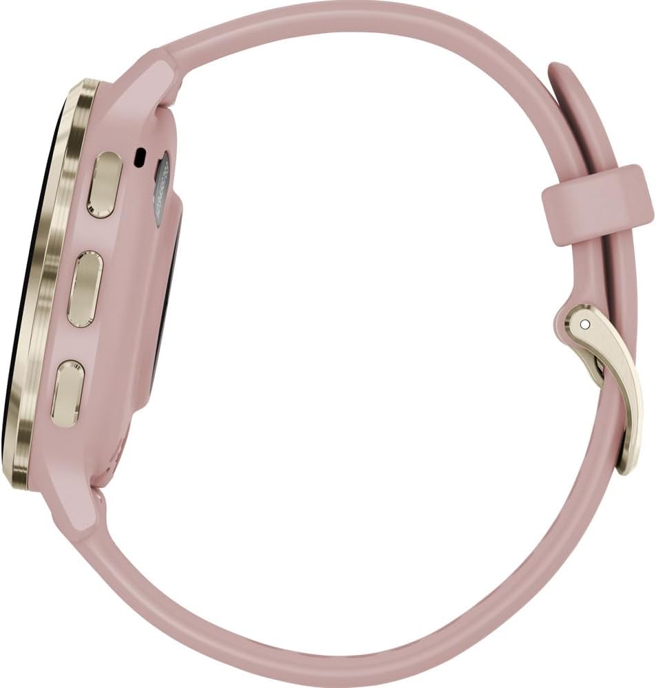 Garmin Venu 3S Fitness GPS Smartwatch Gold Bezel w/Rose Case (41mm) - Refurbished 010-N2785-03 Bundle with 2 YR CPS Enhanced Protection Pack