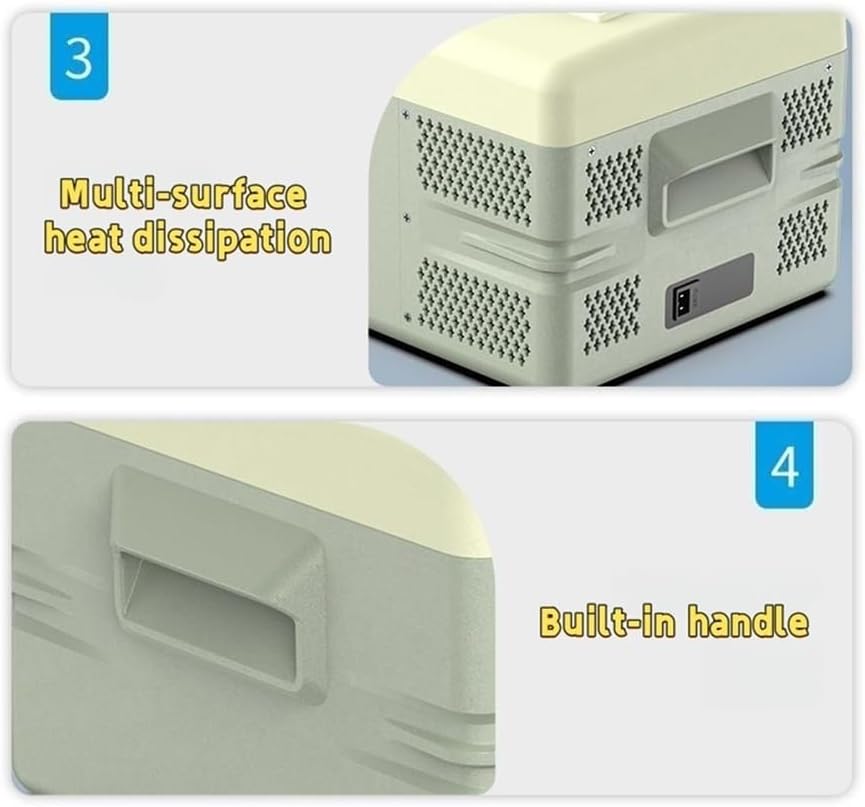 Portable Car Freezer, 12 Volt Refrigerator, Compressor Electric Cooler -20℉~20℉, for RV Camper, Pickup, SUV, Van Boat, Camping, Tailgating, Road Trip, Outdoor Travel(10.4in)