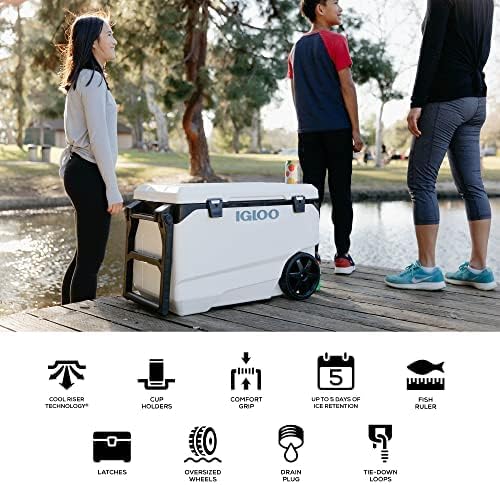 Igloo Marine Cooler | Insulated Hard Shell Ice Chest |Great for Fishing, Camping, Boating, & More