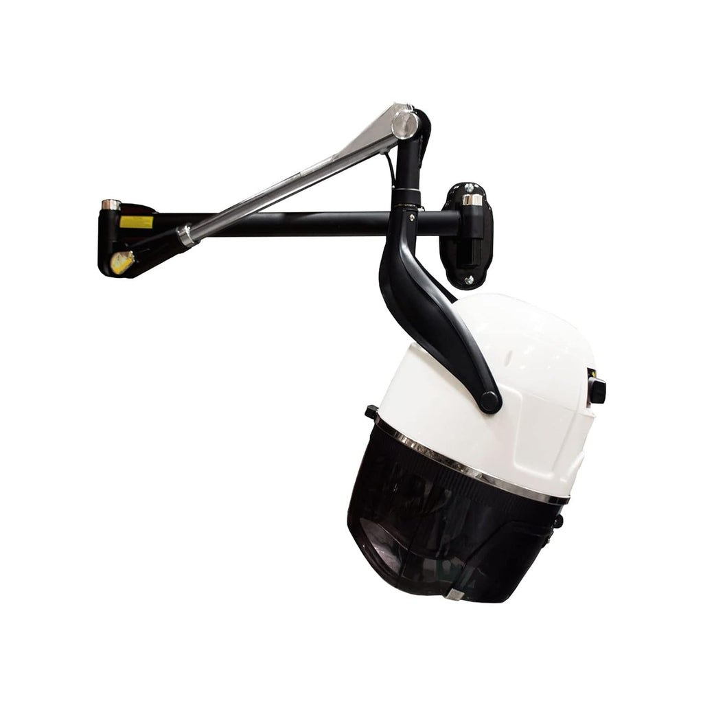 Berkeley Libra II Salon Hair Dryer with Wall Arm (Wall-Mounted Dryer), White