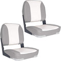 Oceansouth Deluxe Grey/White Folding Boat Seats X 2 fishing folding chair accessories kayak boat seats seat covers back pack canoe paddle board waterproof cushions boating swivel chairs jon bench