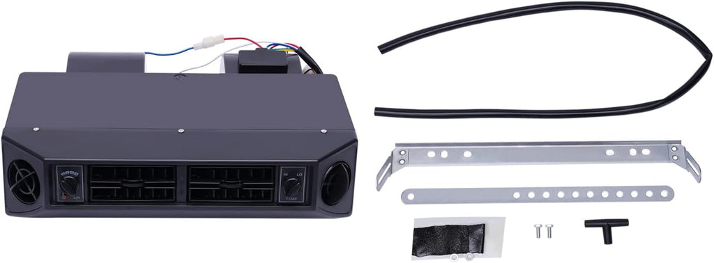 A/C Air Conditioning Evaporator Assembly Unit & Heater Kit, 880FT/min 137BTU 3 Speed AC 12V Under-Dash Evaporator Electrical Thermostat for Car Truck, Heat & Cool BEU-404-100 12V Under Dash AC