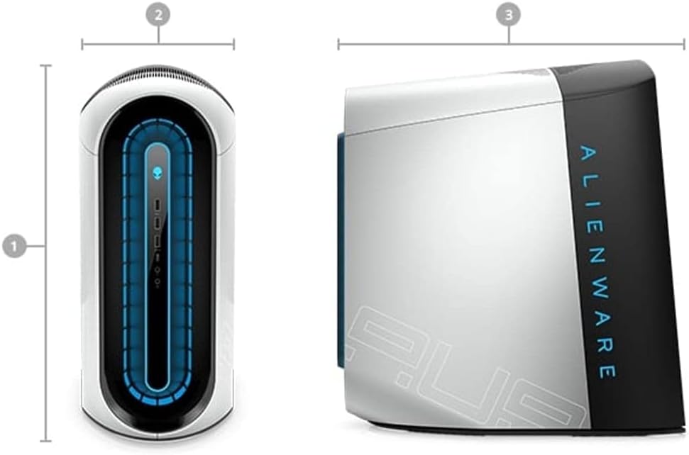 Dell Alienware Aurora R12 Desktop | Core i5-11400F - 256GB SSD Hard Drive - 8GB RAM - Nvidia GeForce RTX 3080 | 6 cores @ 4.4 GHz - 10GB GDDR6X Win 11 Home White (Renewed)