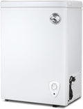 Commercial Cool 1.8 Cu. Ft. Compact Chest Freezer, Textured Finish, Deep Freezer for Frozen Food Storage, Removable Storage Basket, Mechanical Temperature Control, R600a Refrigerant, CCFW18, White