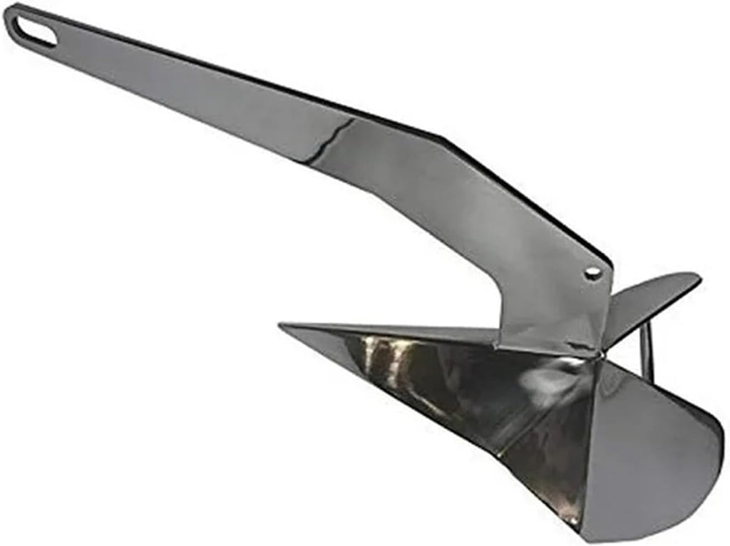 Folding Anchor, Mirror Polished 316 Stainless Steel H-Q Boat Anchor for Yacht,for Small Boats Canoe Paddle Boards