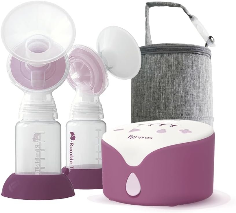Rumble Tuff EZ Express Electric Breast Pump with Flo-1 Collection Kits and Cooler Bag