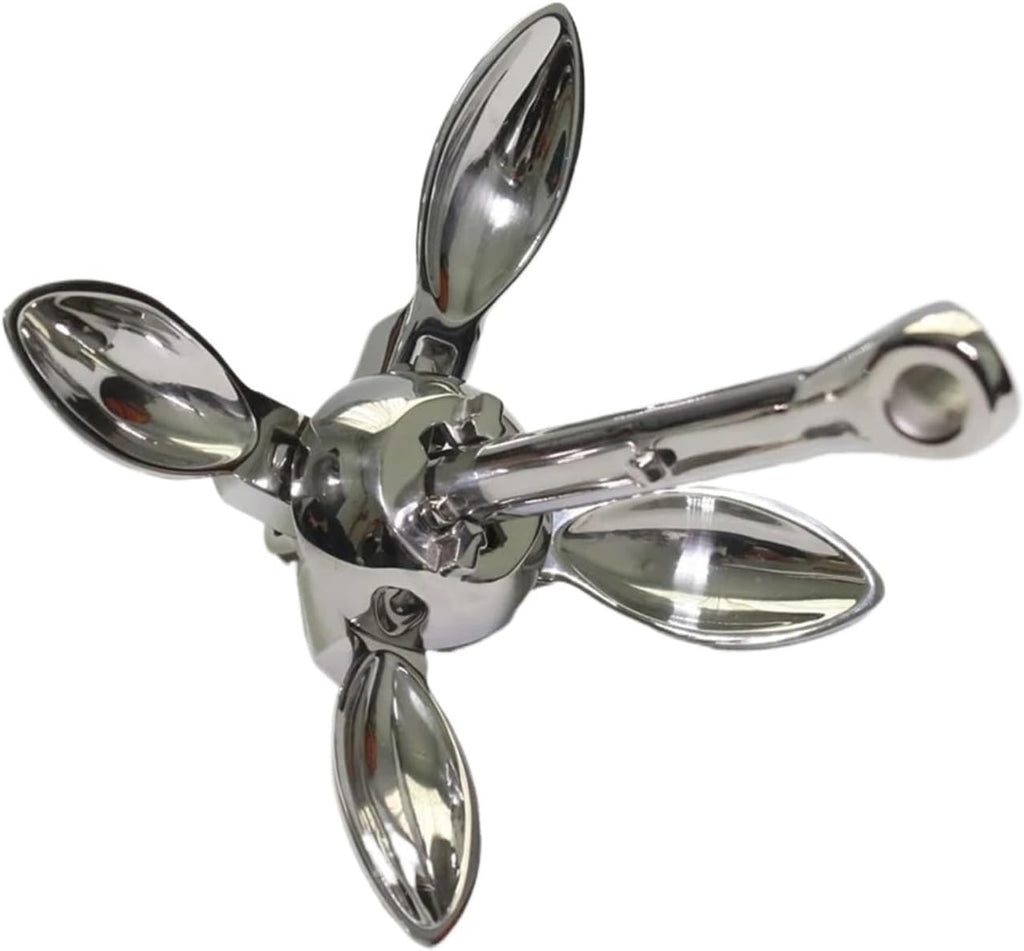 Folding Anchor, 316 Marine Bot Anchor Folding Stainless Steel Boat Parts,for Small Boats Canoe Paddle Boards