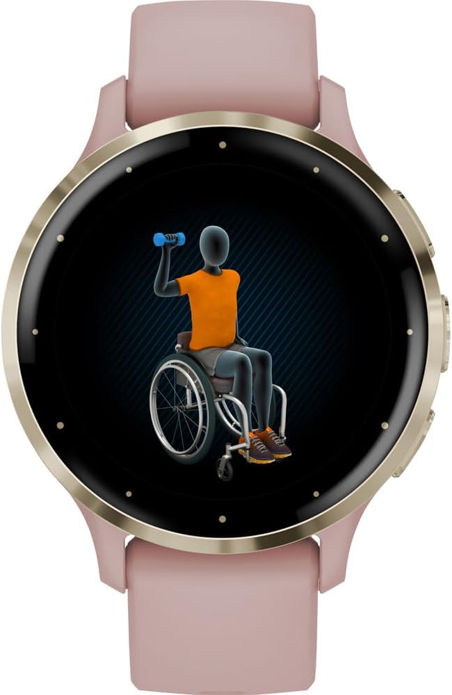 Garmin Venu 3S Fitness GPS Smartwatch Gold Bezel w/Rose Case (41mm) - Refurbished 010-N2785-03 Bundle with 2 YR CPS Enhanced Protection Pack