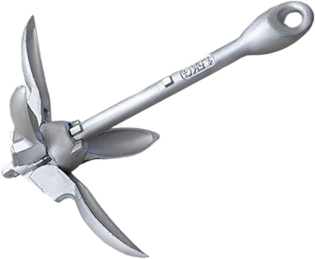 Folding Anchor, 0.7/1.5KG Grapnel Anchor Folding Marine Rope and Buoy Boat,for Small Boats Canoe Paddle Boards