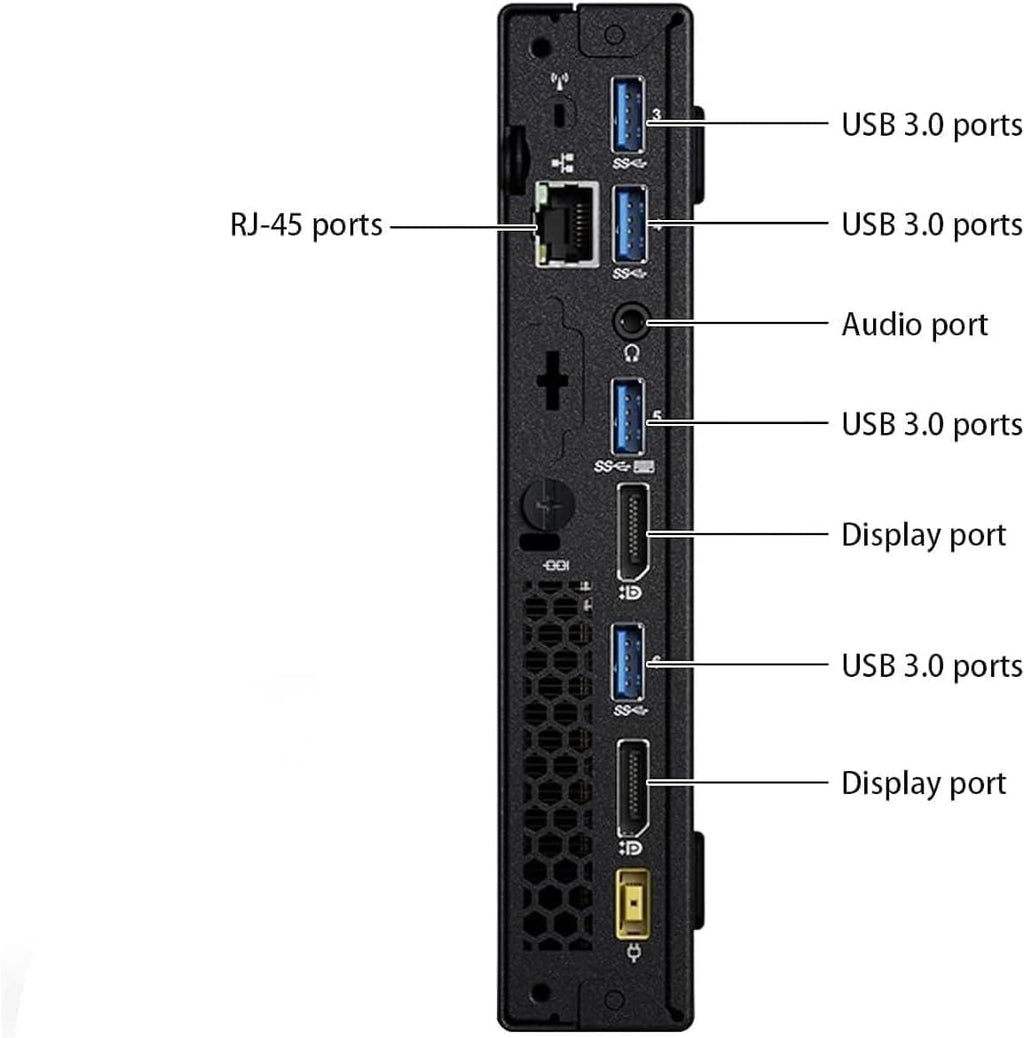 Lenovo ThinkCentre M700 Tiny Desktop Computer PC, Intel Quad Core i5-6500T 2.5GHz, 8G DDR4, 256G SSD, WiFi, Keyboard & Mouse, 2 DisplayPort, Windows 11 Pro (Renewed)