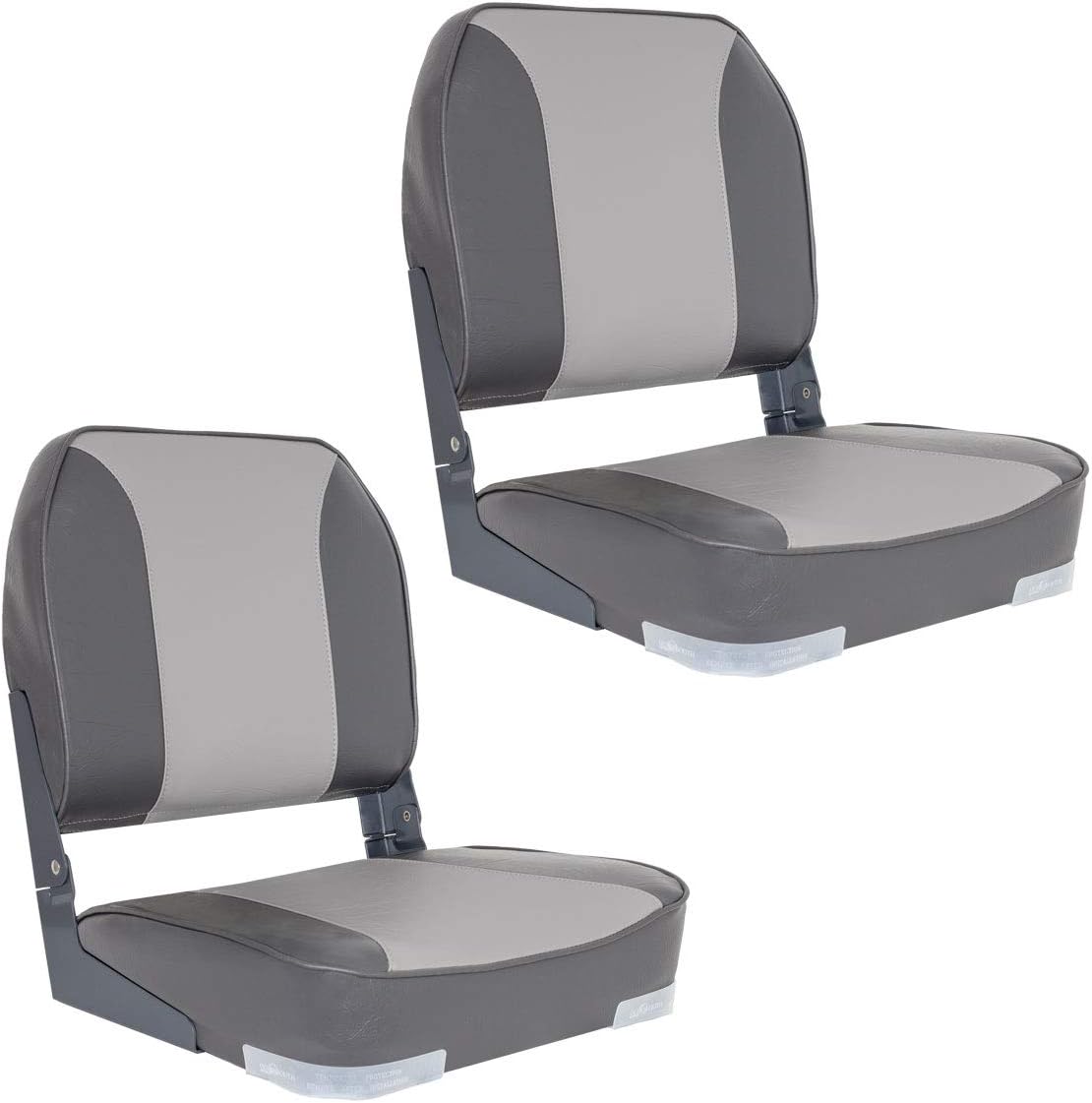 Oceansouth Deluxe Folding Boat seat (Grey/Charcoal) Fishing Folding Chair Accessories Kayak Boat Seats seat Covers Back Pack Canoe Paddle Board Waterproof Cushions Boating Swivel Chairs Jon Bench