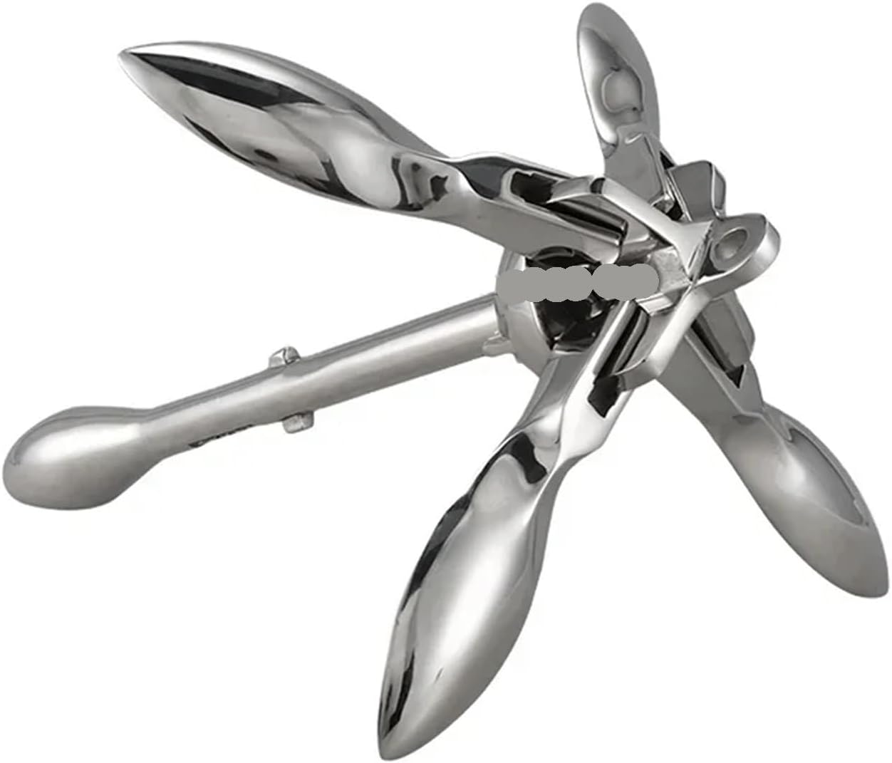 Folding Anchor, Stainless Steel Mirror Polished Yacht Parts 316 Grapnel Anchor,for Small Boats Canoe Paddle Boards