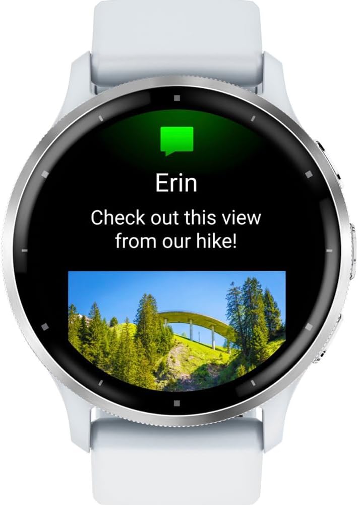 Garmin Venu 3 Health Fitness GPS Smartwatch Silver Steel Bezel w/Whitestone Case (45mm) Bundle with Charging Dock for Venu 3 + Deco Essentials Silicone Dust Cover - 3 Pack + 1.4 Inch Screen Protector