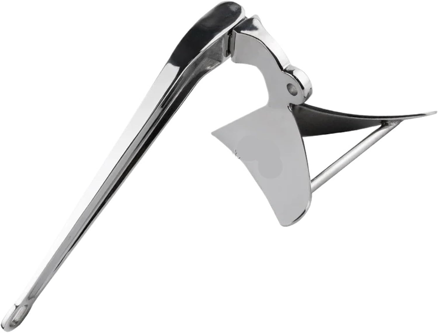 Folding Anchor, Customized Marine Boat Hardware 316 Stainless Steel Swivel Anchor High Polished 7kg Plough,for Small Boats Canoe Paddle Boards