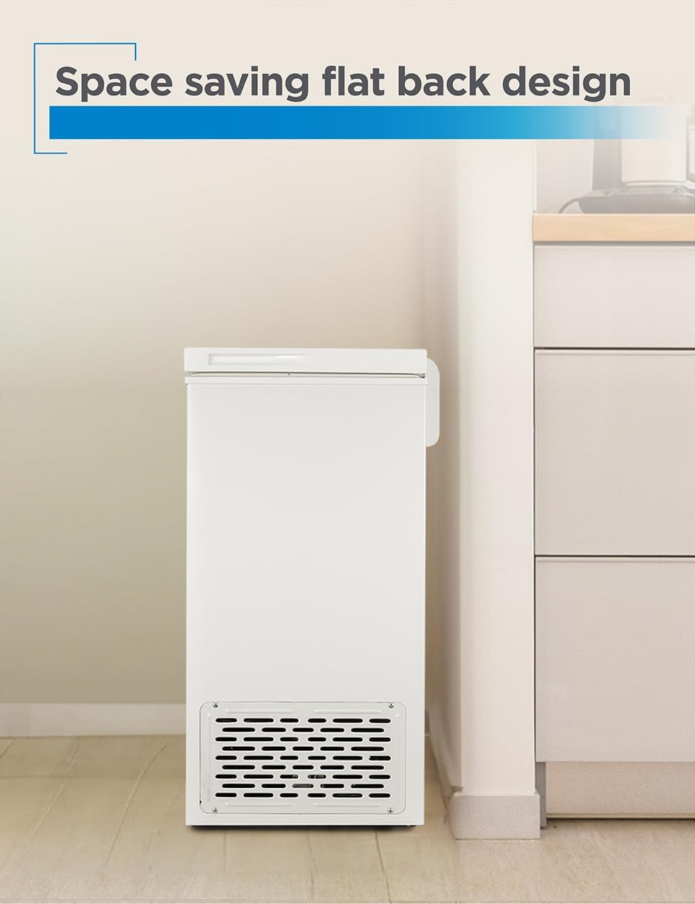 BLACK+DECKER 2.0 Cu. Ft. Compact Chest Freezer, Deep Freezer Holds Up To 70 Lbs. of Frozen Food, Removable Storage Basket, Manual Defrost, White