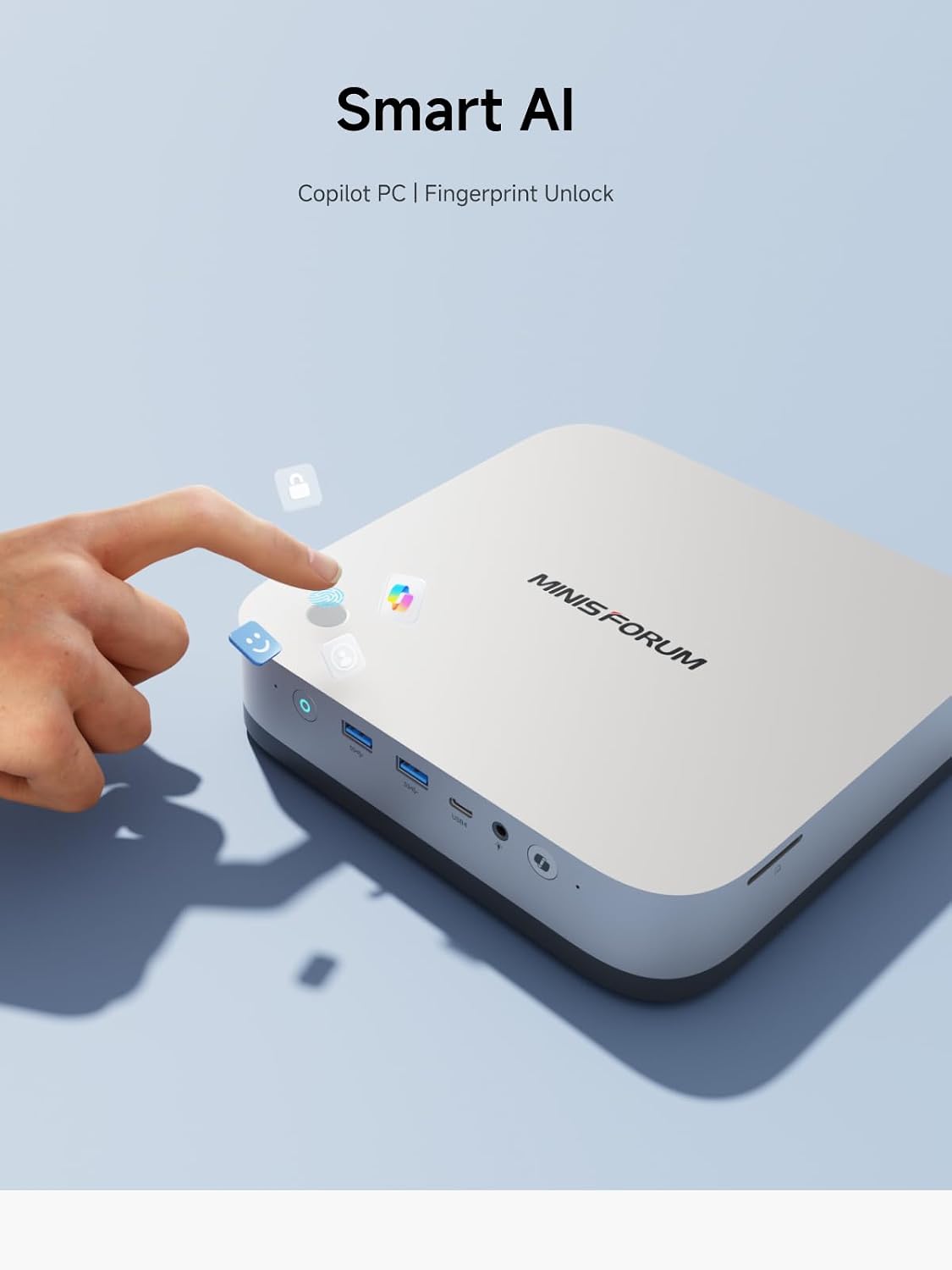 MINISFORUM Mini PC AI X1 Pro AMD Ryzen AI 9 HX370(12 Cores/24 Threads, up to 5.1GHz)&AMD Radeon 890M Mini Gaming Computer,64GB DDR5 1TB PCIe 4.0 SSD, 8K Quad Display,Dual 2.5 LAN/WiFi 7/BT5.4/Oculink