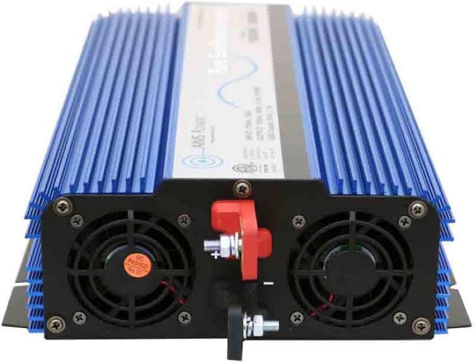 AIMS Power 1500 Watt, 3000 Watt Peak, Pure Sine DC to AC Power Inverter, USB Port, 2 Year Warranty, Optional Remote, Listed to UL 458