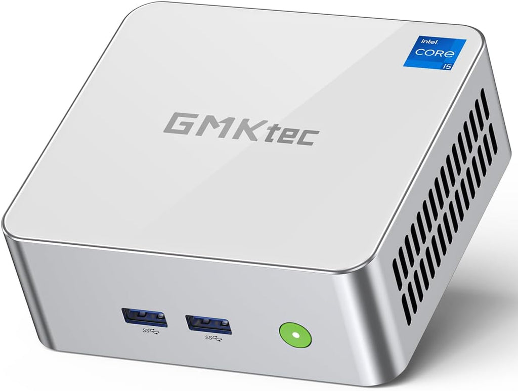 GMKtec Mini PC Intel i5-12450H Processor (Turbo 4.4 GHz) 16GB(8 * 2) DDR4 512GB M.2 NVMe SSD i226v NIC USB 3.2, Type-C/WiFi 6, BT5.2, RJ45 2.5G/ 4K Triple Display Desktop Mini Computers