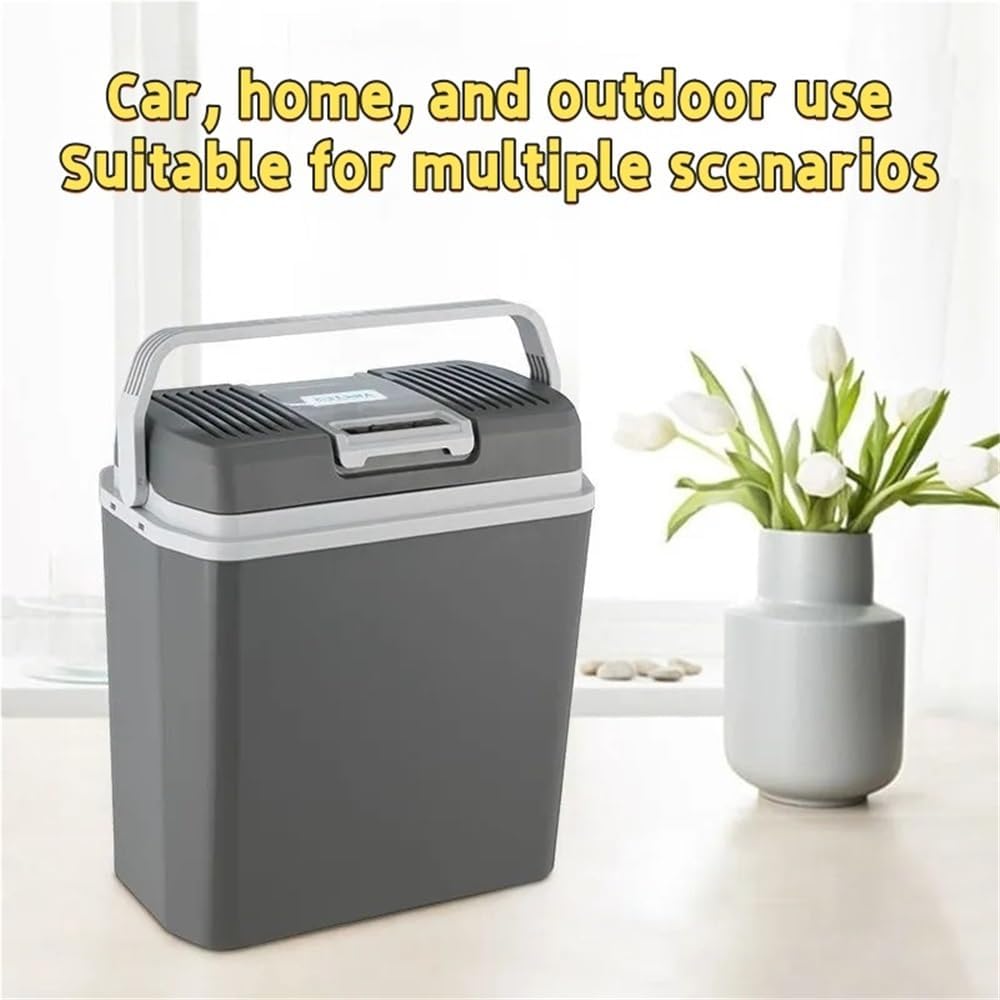 Electric Cooler & Warmer with Handle, 26Quart(24 L) Portable Thermoelectric Fridge, 12V car Cooler 12V DC & 110 AC for Camping, Travel & Picnics
